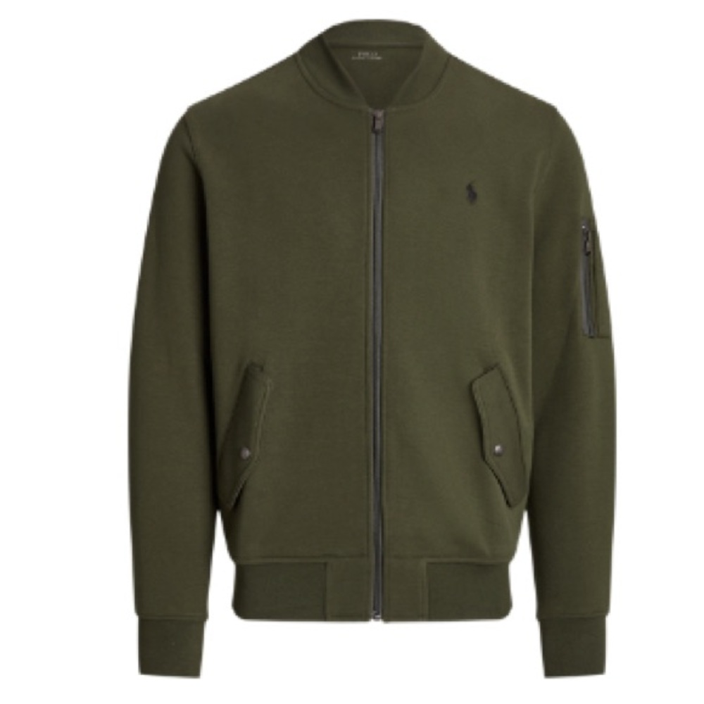 Polo Ralph Lauren Olive Knit Bomber Jacket